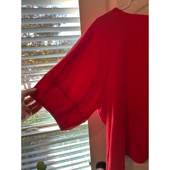 Set of 3! Free Assembly red, blue and white striped and white puff sleeve knits - Picture 12 of 12